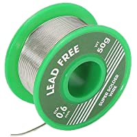 BaiJ Alambre de Soldadura-1 Rollo Estaño de Soldadura Sin Plomo de 0-6mm con Núcleo de Resina Sn99-3 Cu0-7 Estaño…